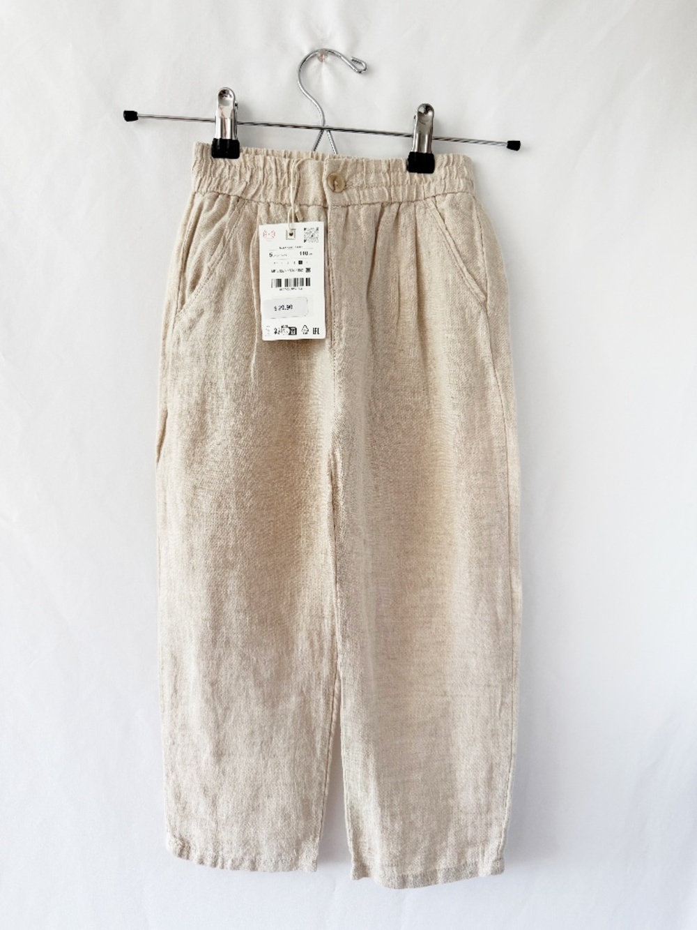 Size 5 Zara Boys Linen Pants NWT
